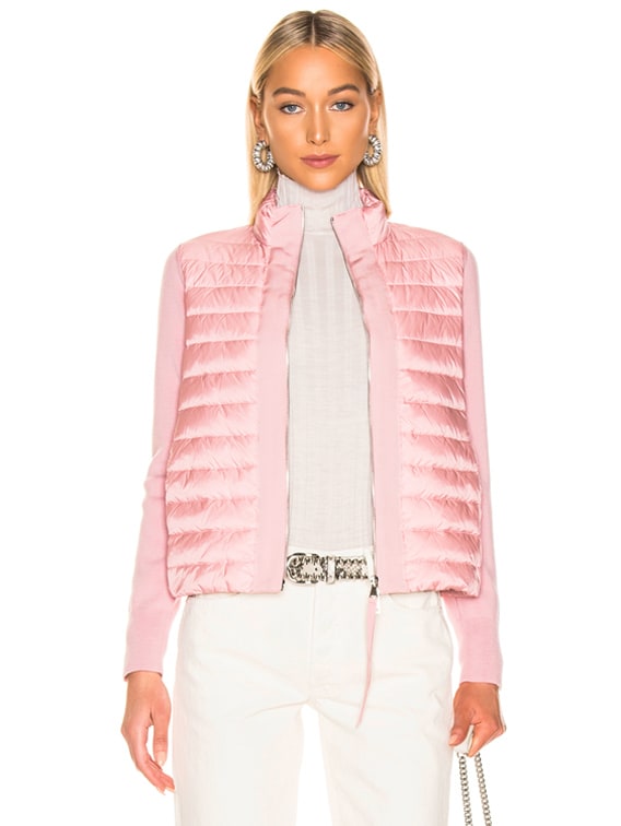 Moncler Maglia Tricot Cardigan Jacket in Pink | FWRD