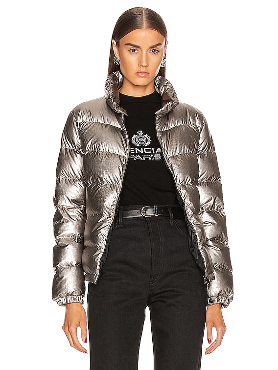 Moncler Gris Giubbotto Jacket in Silver | FWRD