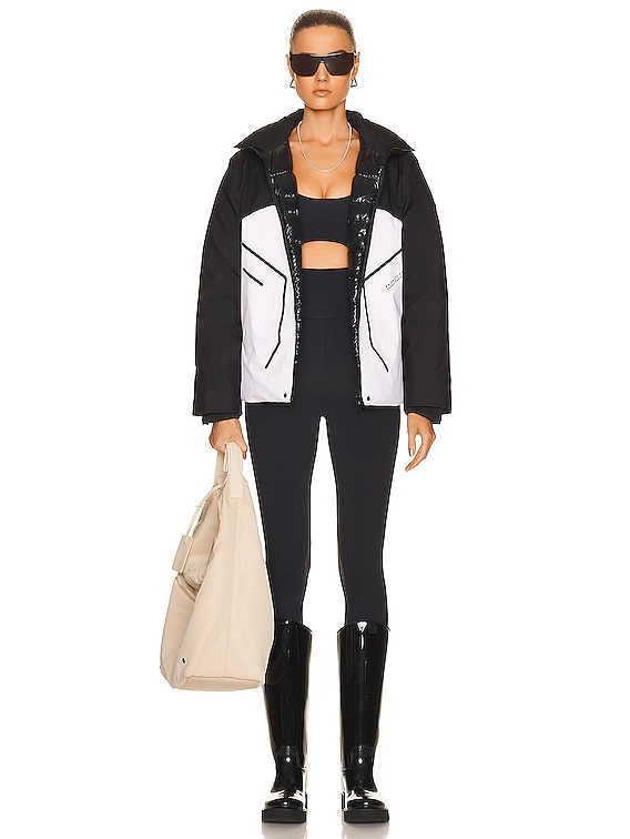 Moncler Matt Black Barbat Jacket in White | FWRD