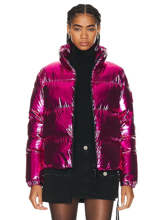 Meuse Metallic Down Jacket in Silver - Moncler