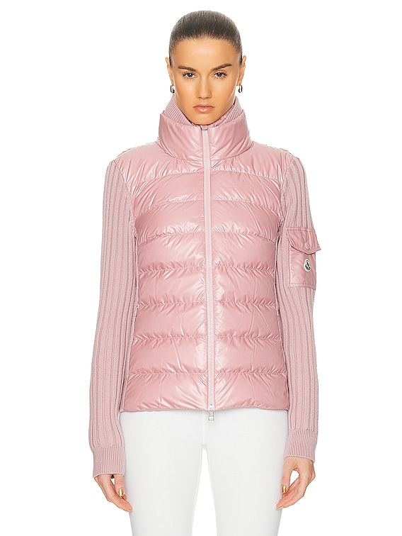 Pink zip up cardigan hot sale