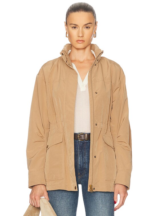 Moncler Nades Short Parka in Beige | FWRD