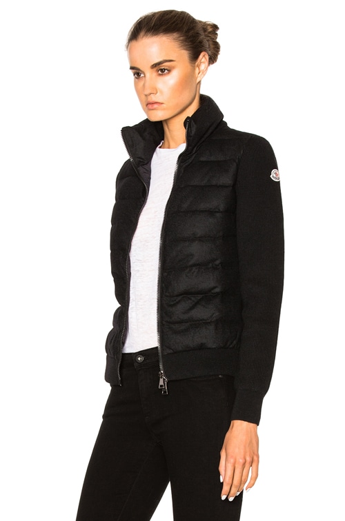 Moncler Maglione Tricot Cardigan Jacket in Black | FWRD