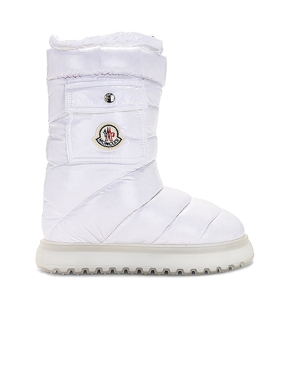 Moncler Gaia Pocket Mid Snow Boot in White | FWRD
