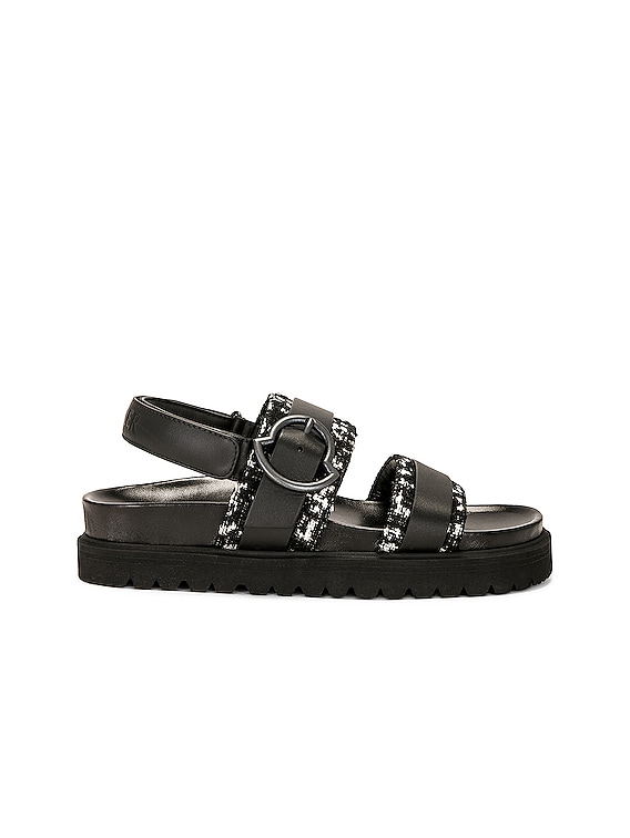 【送料&関税込】Moncler Black Leather And Fabric Sandals Moncler Black Leather And Fabric Sandals | italist