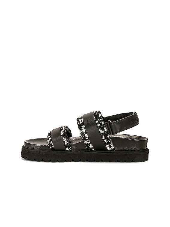 【関送無料】 Moncler Black Bell flat sandal Moncler Black 'bell' Flat Sandal | italist