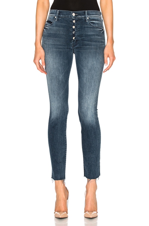 mother fly cut stunner fray jeans