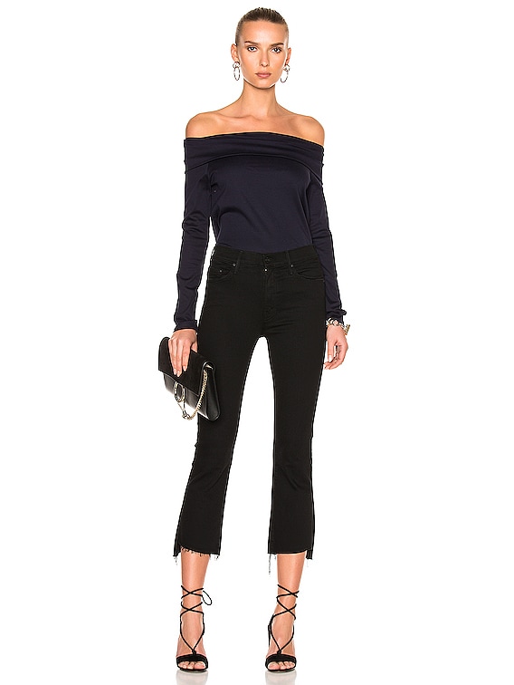 MOTHER INSIDER CROP クロップステップフレイデニム MOTHER The Insider Crop Step Fray Jeans | Neiman Marcus