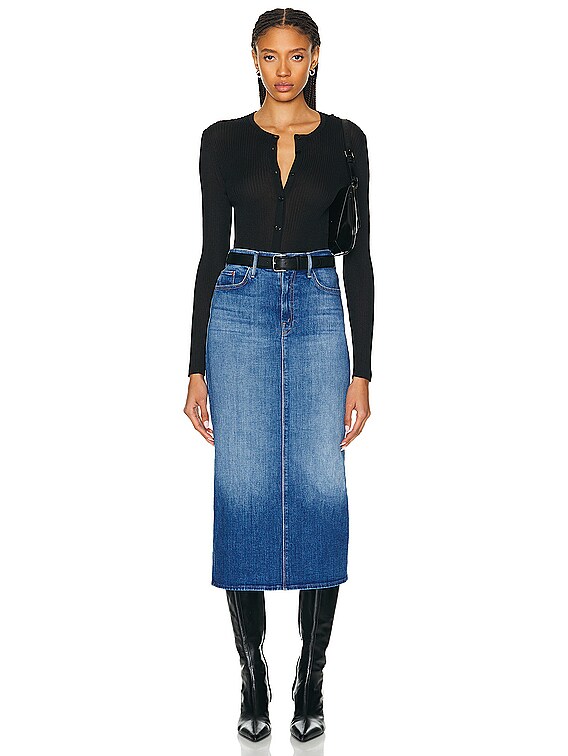 スカート Mother the pencil pusher denim skirt Mother - The Pencil Pusher Stretch Denim Skirt | Mitchell Stores