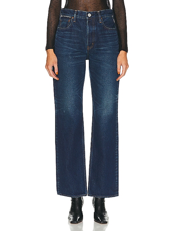 希少27サイズ極美品！MOUSSY　GBL MV WIDESTRAIGHT Moussy Vintage Bartlett Wide Straight in Dark Blue | FWRD