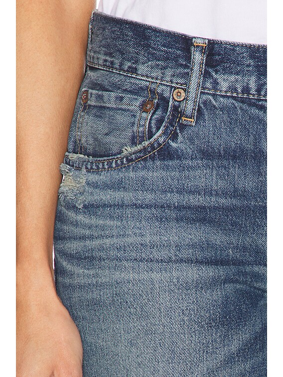 【SALE／10%OFF Moussy Vintage FWRD | Blue in Low Straight Cedarhurst Tシャツ(半袖/袖なし)