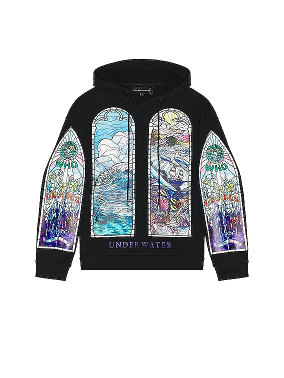 Who Decides War x EST Gee Stained Glass Hoodie In Cream Size
