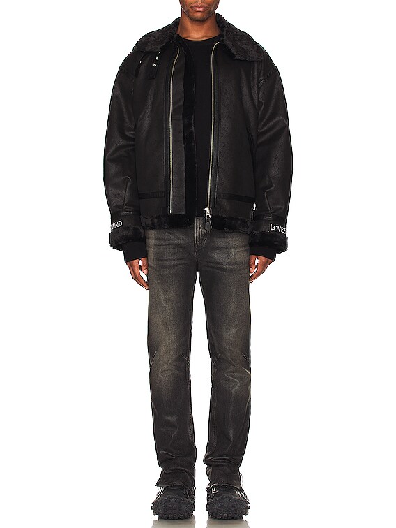 ムートンコート nokcha  buckle mouton jacket buckle fake mouton jacket