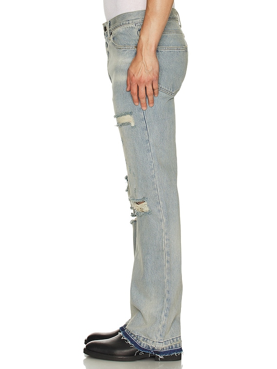 Midnight Rodeo Distressed Denim Jeans in Blue Wash | FWRD