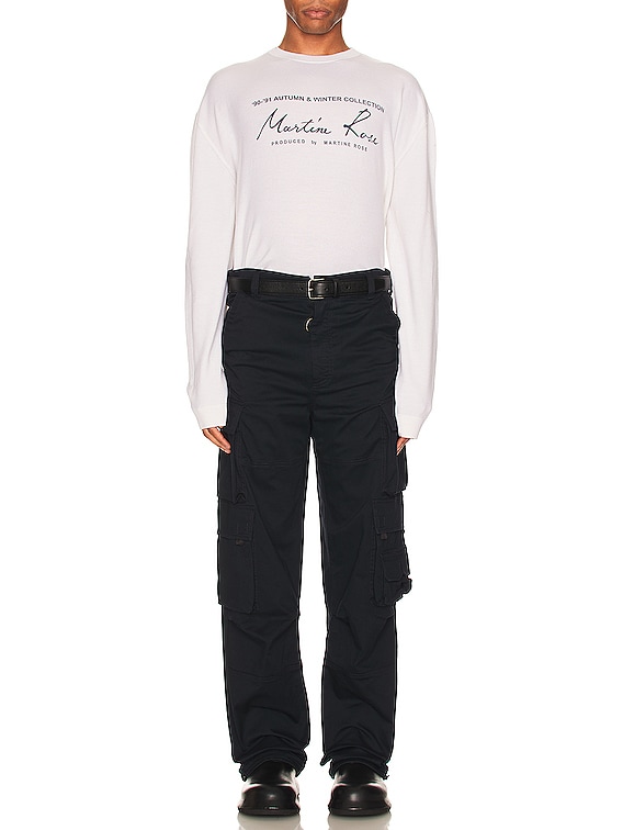 Navy Cargo Trousers by Martine Rose on Sale