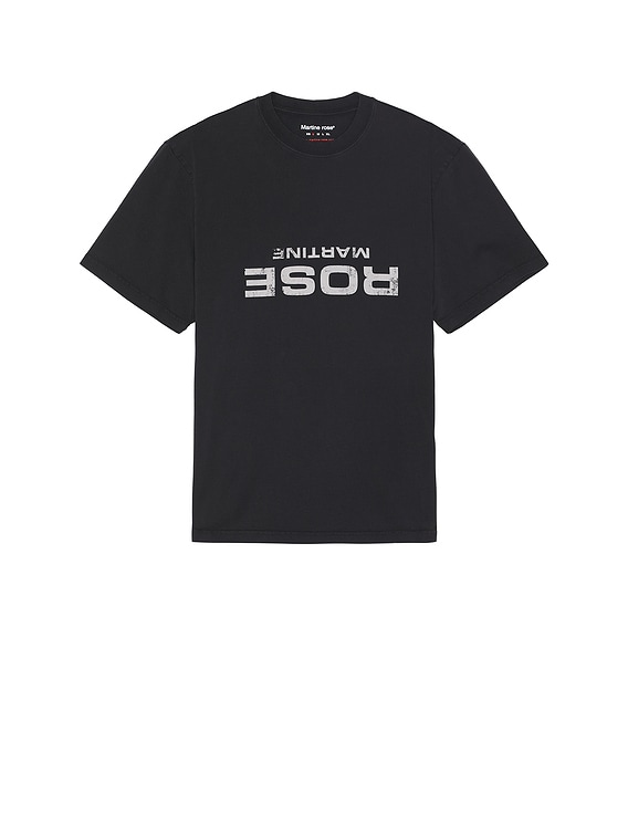Martine Rose Classic T-Shirt in Black Washed Rose | FWRD