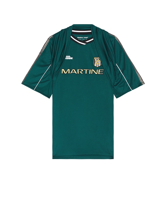 Martine Rose Celebration Football Top in Green | FWRD
