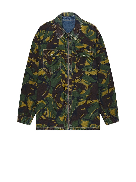 Martine Rose Reversible Camo Shirt in Blue Camo | FWRD