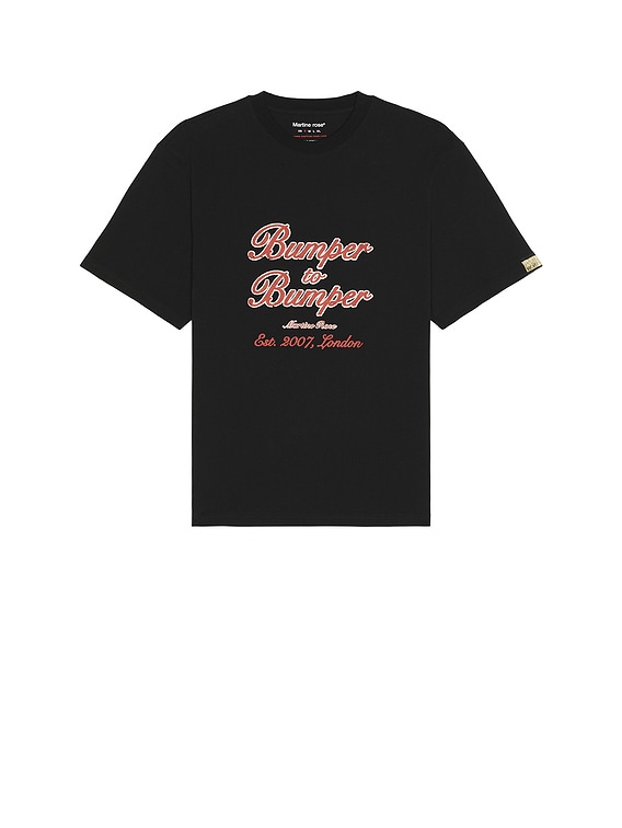 【関税&送料込】Martine Rose Black T-Shirt With Printed Logo CLASSIC T-SHIRT in BLACK | Martine Rose