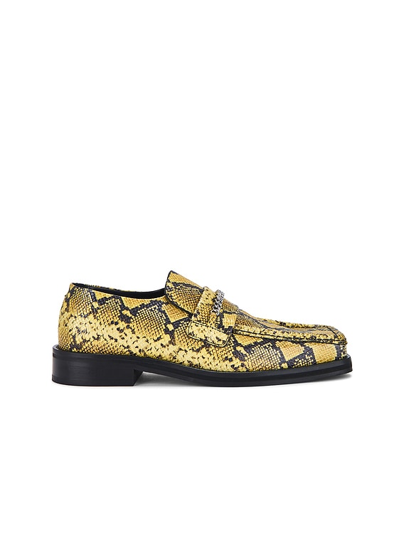 Martine Rose Square Toe Loafer in Yellow & Black | FWRD