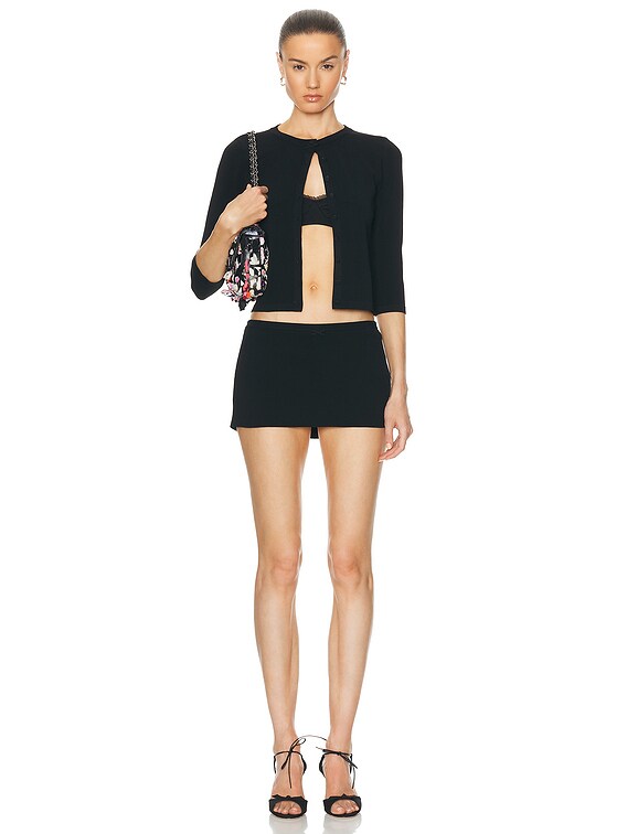 Mirror Palais Knit Mini Skirt in Black | FWRD