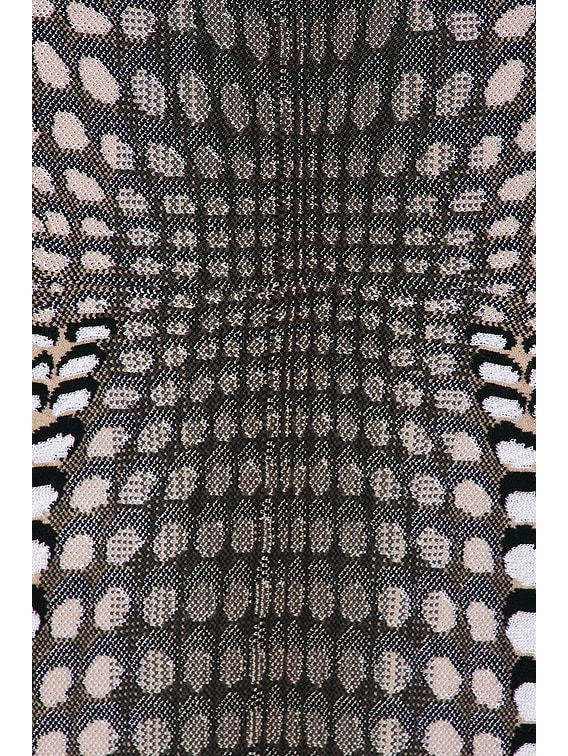 Marine Serre Moon Skin Jacquard Knit Tube Dress in Stone