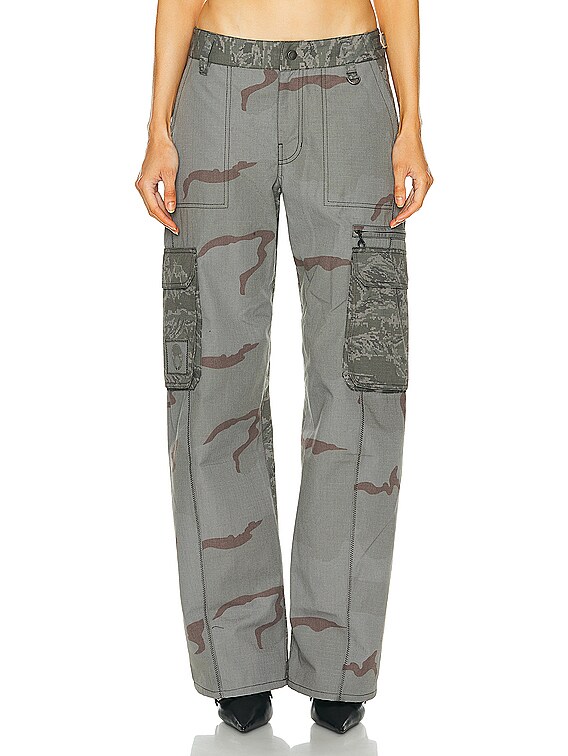パンツ MARINE SERRE Regenerated CamoCargo Pants Marine Serre Regenerated Camo Cargo Pant in Dark Grey | FWRD