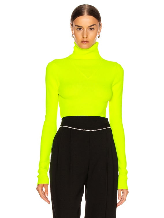 bright yellow turtleneck