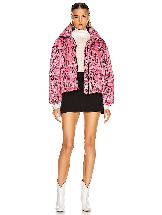 MSGM Snake Print Jacket in Fuchsia | FWRD