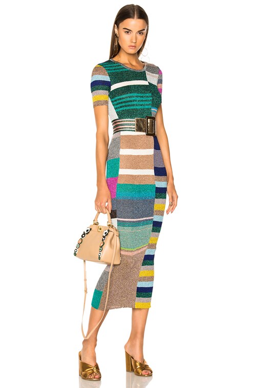 Missoni Short Sleeve Printed Knit Maxi Dress in Multi | FWRD