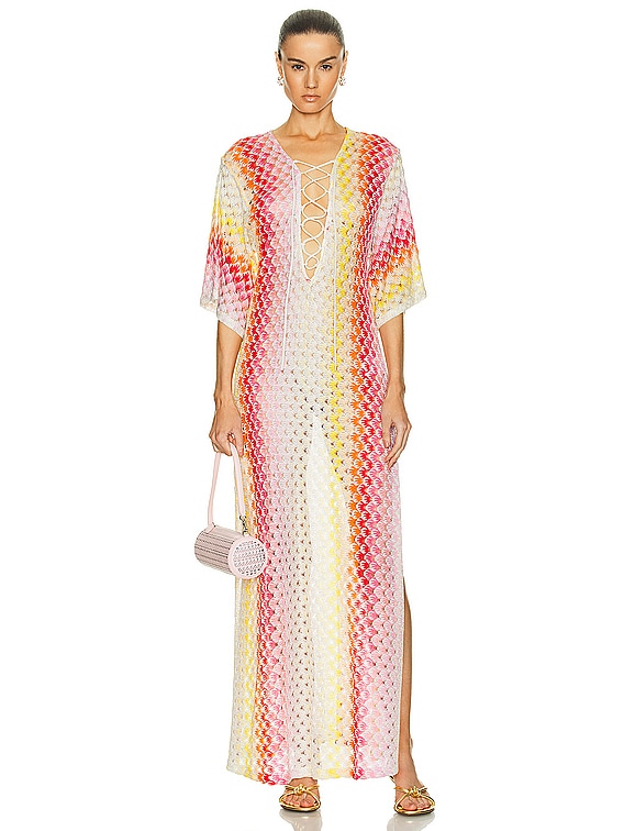MISSONI ミッソーニ イタリア製 マキシドレス ワンピース ブルー M 