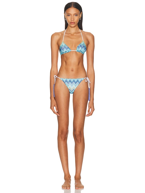 VIP【関税送料無料】希少 Missoni Chevron Bikini Viscose blend chevron bikini with lurex