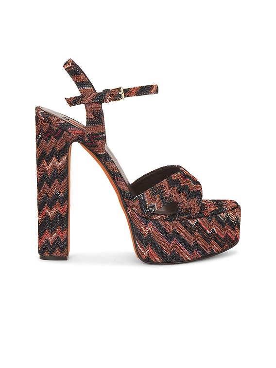 【美品】MOSS INDEPENDENCE モス インディペンデンス154 Missoni Angela Caperdoni Sandal in Wave Brown | FWRD