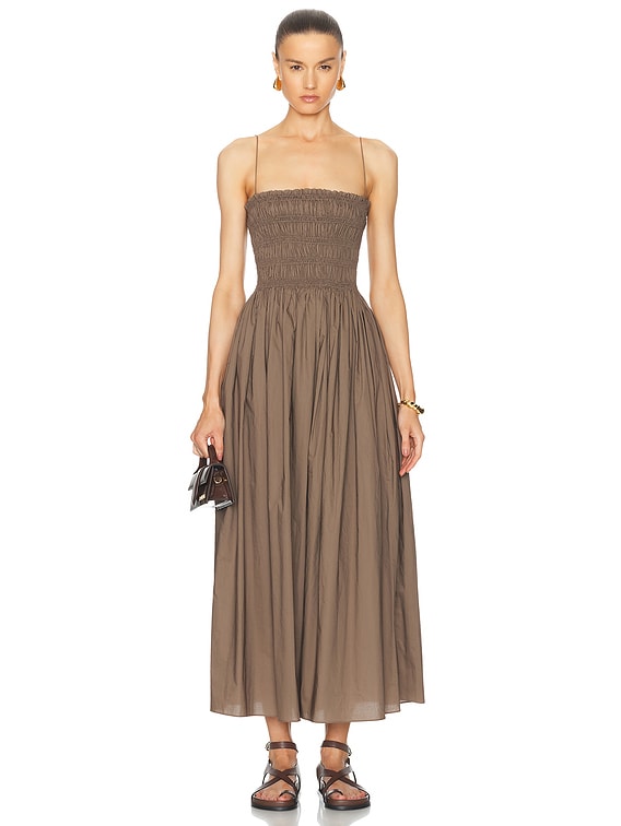 matteau dress brown Matteau Layered Halter Midi Dress - Picnic Plaid main image 1