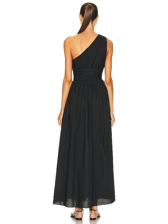 Matteau Gathered One Shoulder Dress in Black | FWRD