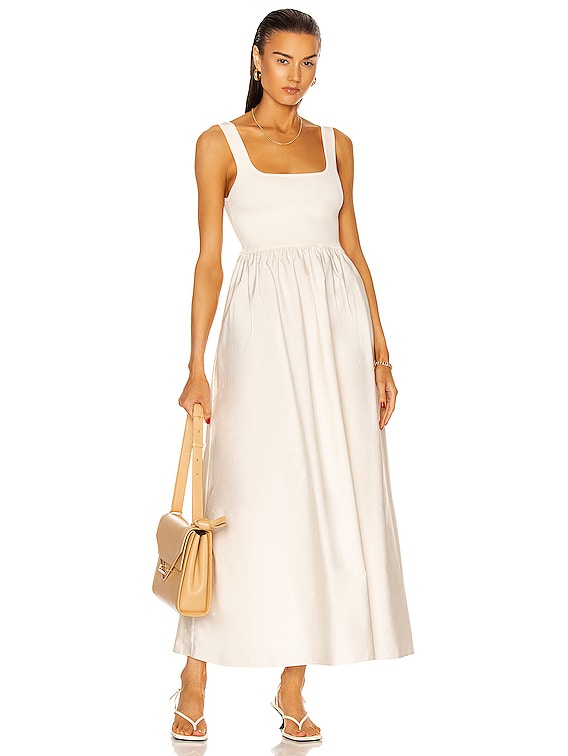 Matteau Knit and Cotton Maxi Dress in Ecru | FWRD