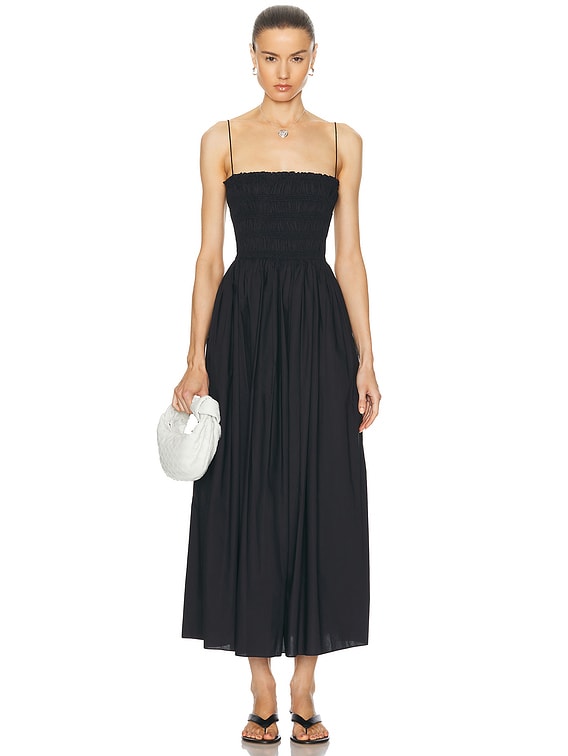 Matteau Shirred Bodice Dress in Black | FWRD