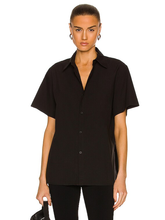 madewell silk courier shirt