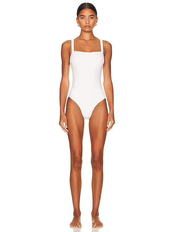 Matteau Square Swimsuit in Chalk Crinkle | FWRD