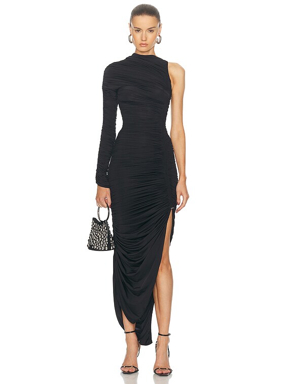 black midi dress with pockets Sweetheart Black Corset Mermaid Ruched Formal Dress – Dressesforparty main image 0