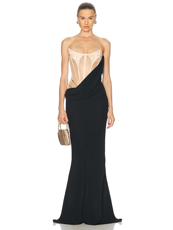 black corset dress strapless Chloe Corset Dress main image 1