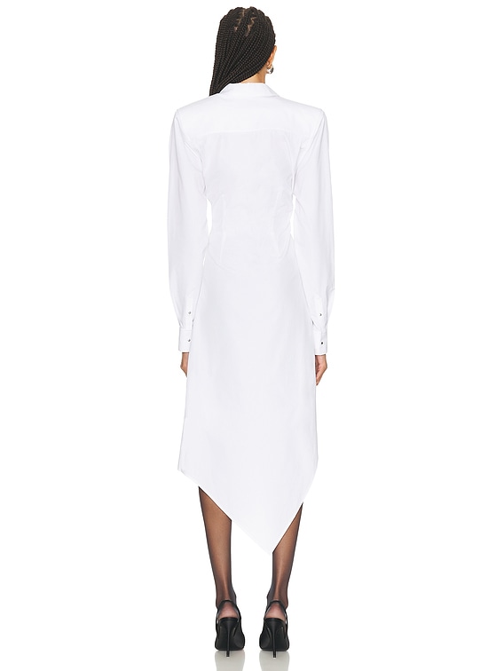 asymmetrical poplin dress Lela Rose | Cotton Poplin Asymmetrical Flounce Dress main image 1