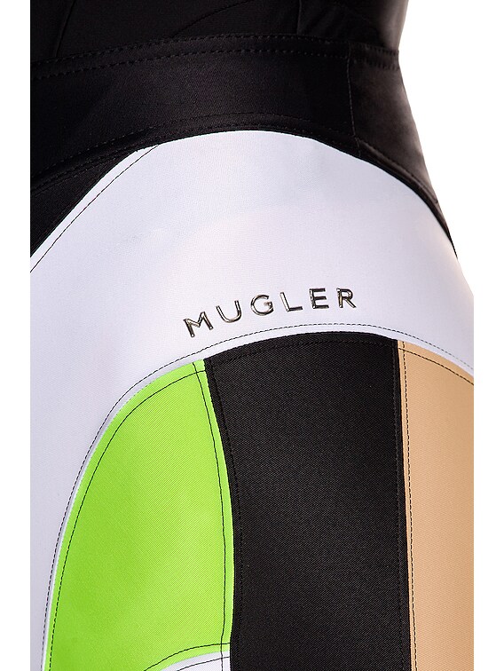 Thierry Mugler Sheer Detail Bodysuit Neon Yellow Nude 02
