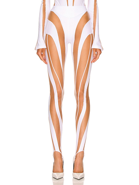 Buy MUGLER Beige Spiral Leggings - 20202 Beige/nude 02 At 37% Off