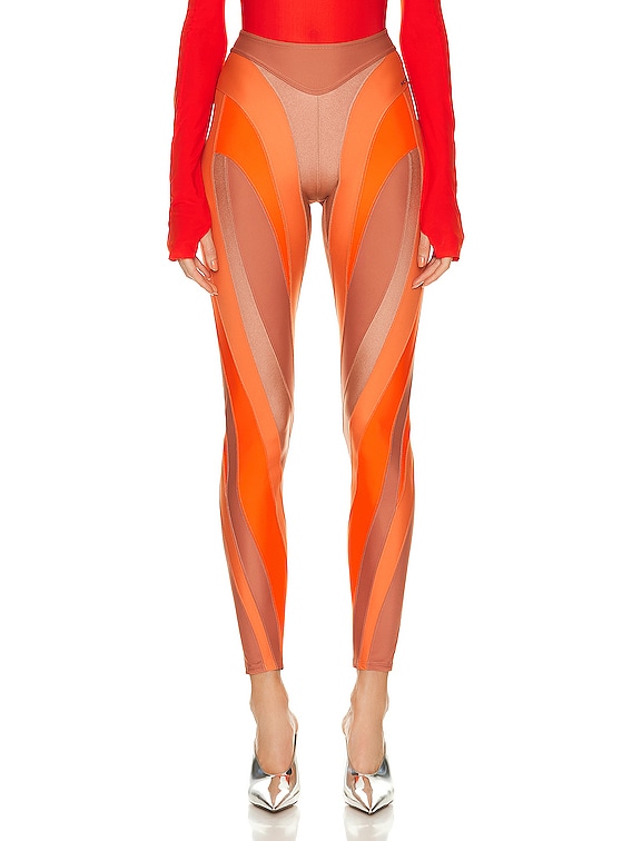 Stay Stylish and Active with Zyia Active's Neon Orange Curve Pocket Leggings