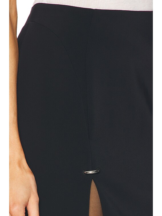 【関税込み】Mugler ブラック スリット ミニスカート Mugler スカート - Black | FWRD