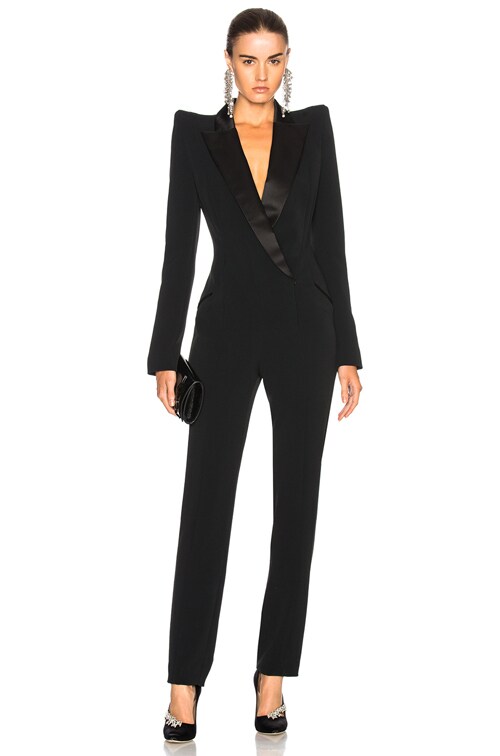 black tuxedo jumpsuit