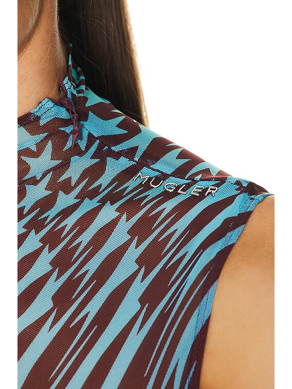 Mugler ボディスーツ - Star Cherry & Turquoise | FWRD