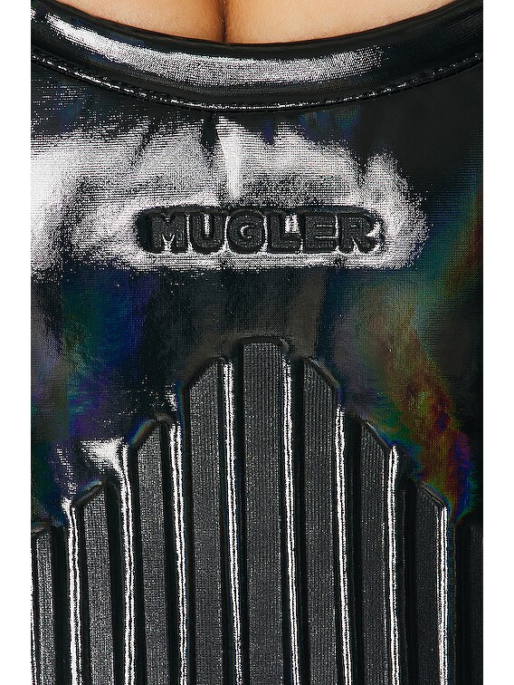 【関税込み】Mugler ブラック ジッパー ボディスーツ Mugler ボディスーツ - Black | FWRD