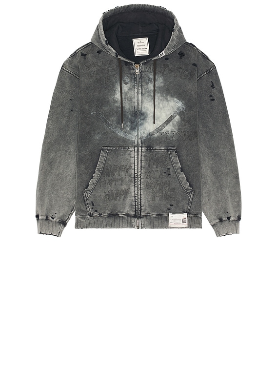 Maison MIHARA YASUHIRO Bleached Parka Hoodie in Black | FWRD